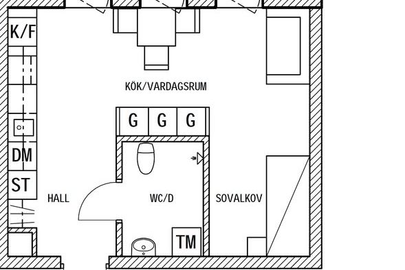 Nyrenoverad 1:a i centrala Örebro