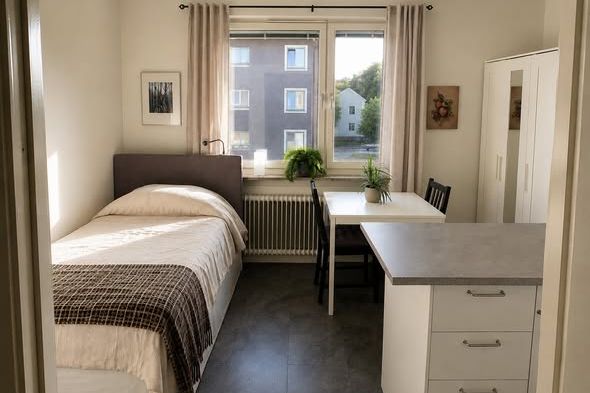 Möblerad uthyrningsdel på Söder i Gävle