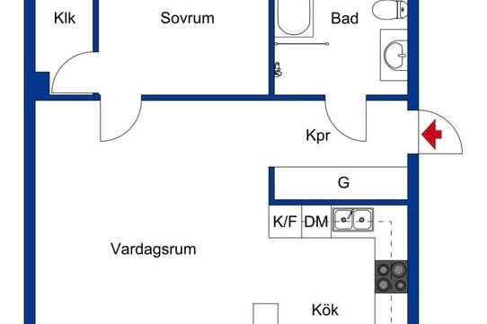 Möblerad 2:a i centrala Uppsala