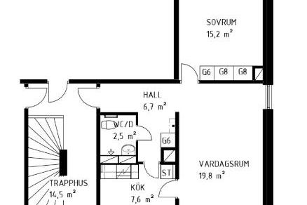 Möblerad 2a på Ålidhem m. balkong