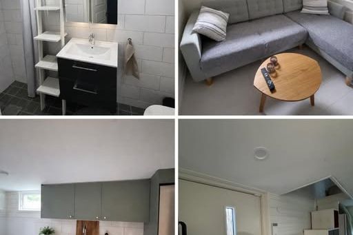 Möblerad attefallshus i Trollbäcken