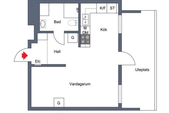 Möblerad 1,5:a i Västra Skogen uthyres