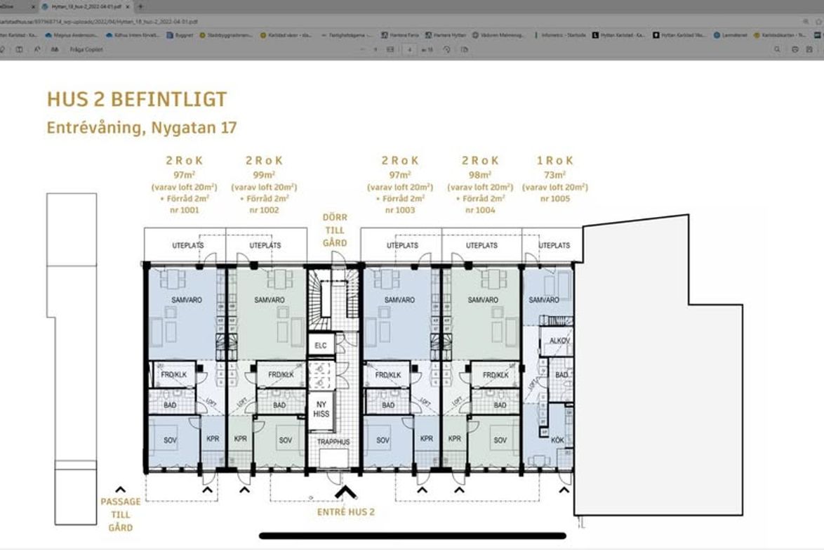 Jättefin 2:a med loft i Karlstad