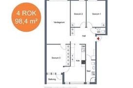 Möblerat rum i Ryd nära Campus