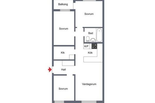Studentrum i Flogsta – 4 100 kr