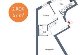 Renoverad 2:a på Sjöbo nära Almenäs