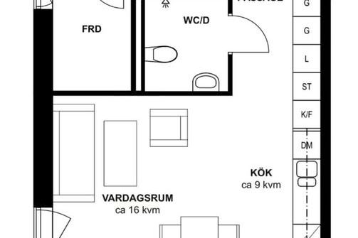 Ljus 2:a med inglasad balkong, Kanikenäs