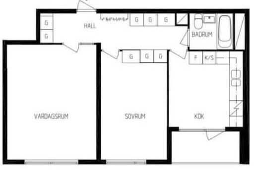 2 rok med balkong i lugna Hagalund