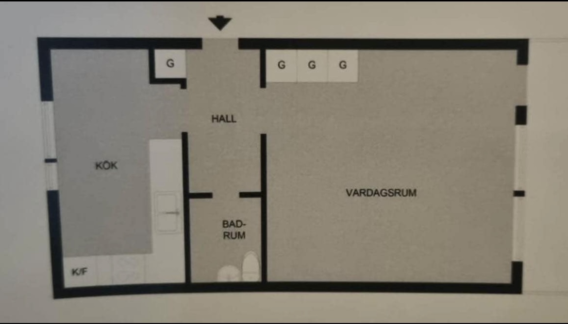 Lägenhet 1:a i Brandbergen - 41 kvm