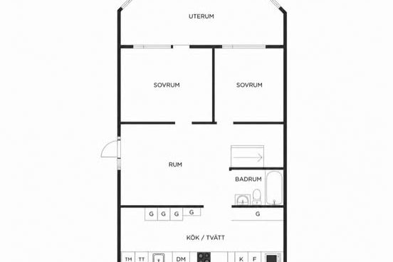 Rymlig del av villa i Rannebergen 85 kvm