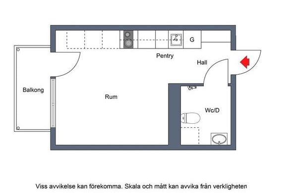 Ny fräsch 1:a med balkong i Järfälla