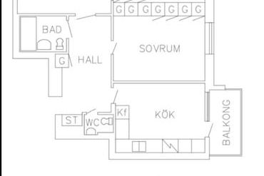 Rymlig 3:a med balkong på Norrmalm