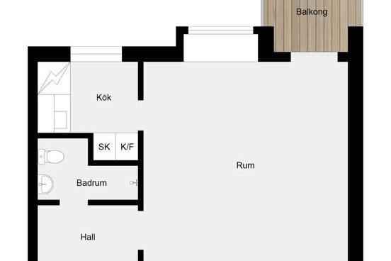 Mysig 1:a i Blackeberg nära T-bana