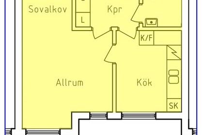 Nyrenoverad 1a vid Sjödalsparken