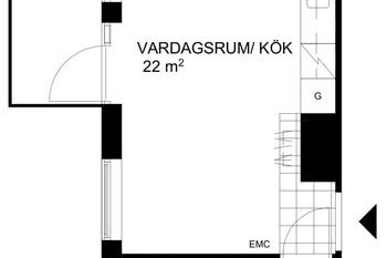 Ljus 1:a med balkong i Askim