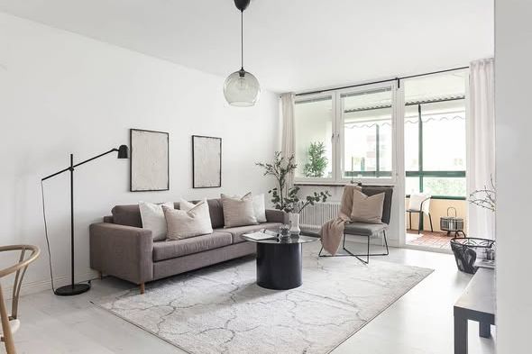 Ljus 2 rok i Helsingborg med balkong