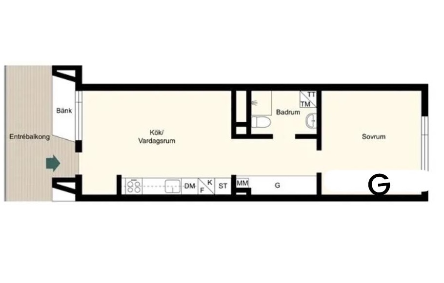 2 rooms · 44 m² in Sundbyberg