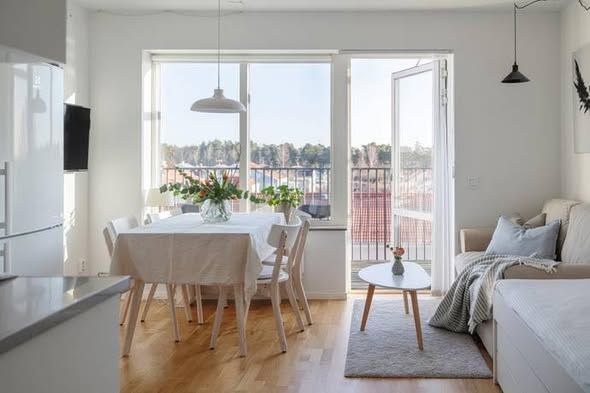 Modern 1rok med balkong i Kalmar
