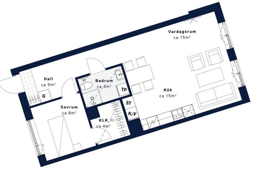 Nyproducerad 2:a i Majorna, takterrass