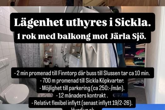 Charmig 1 rok nära natur och city